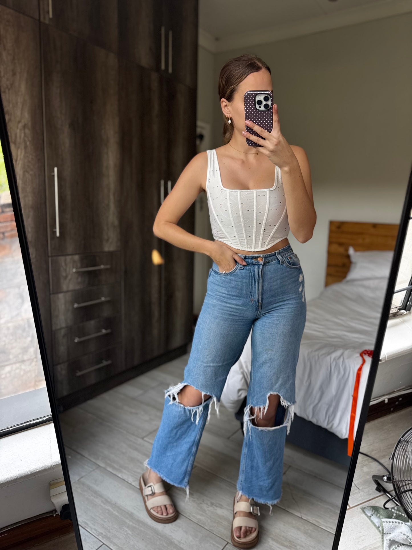 ZARA white corset top (RR)