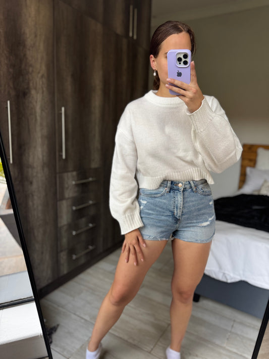 H&M denim shorts (O)