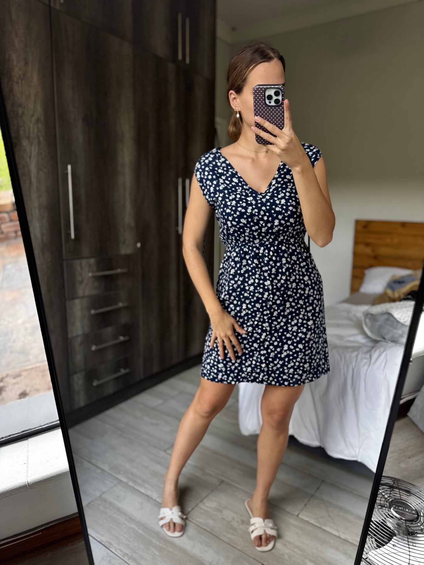 Blue floral dress (K)