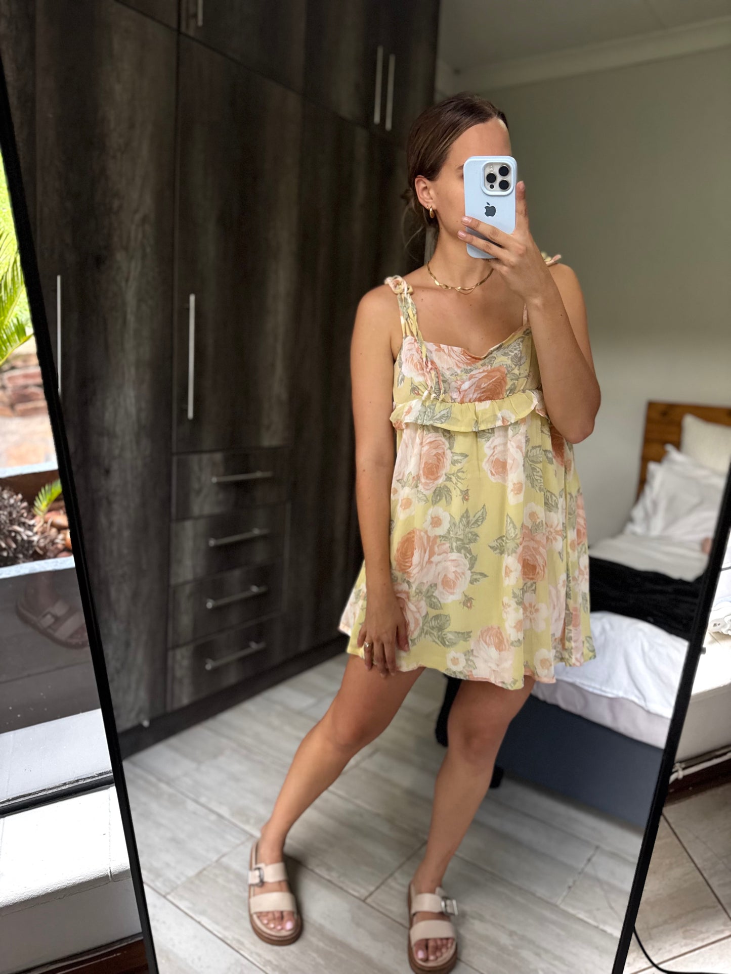 Yellow floral dress (LL)