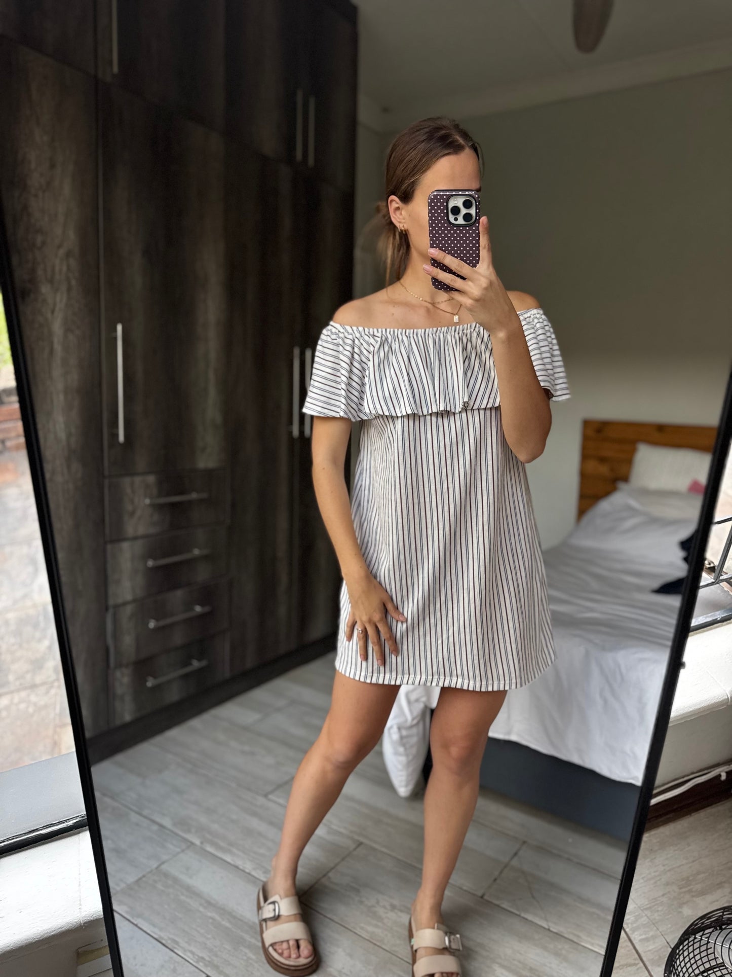 Woolworths striped dress (A)