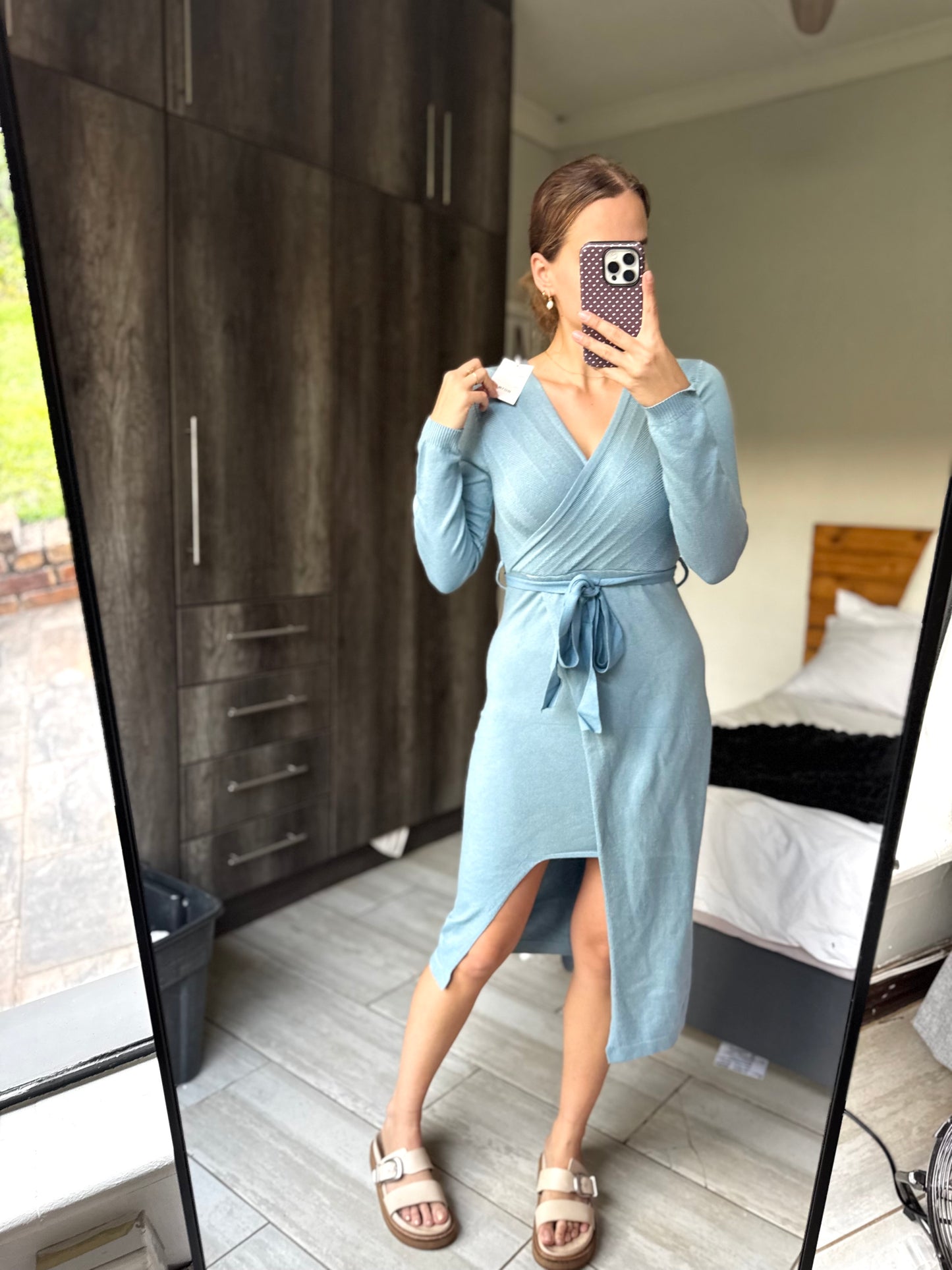 Brand New blue knit dress (T)