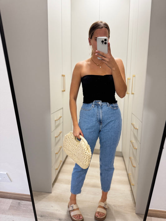 Cotton on black tube top (P)