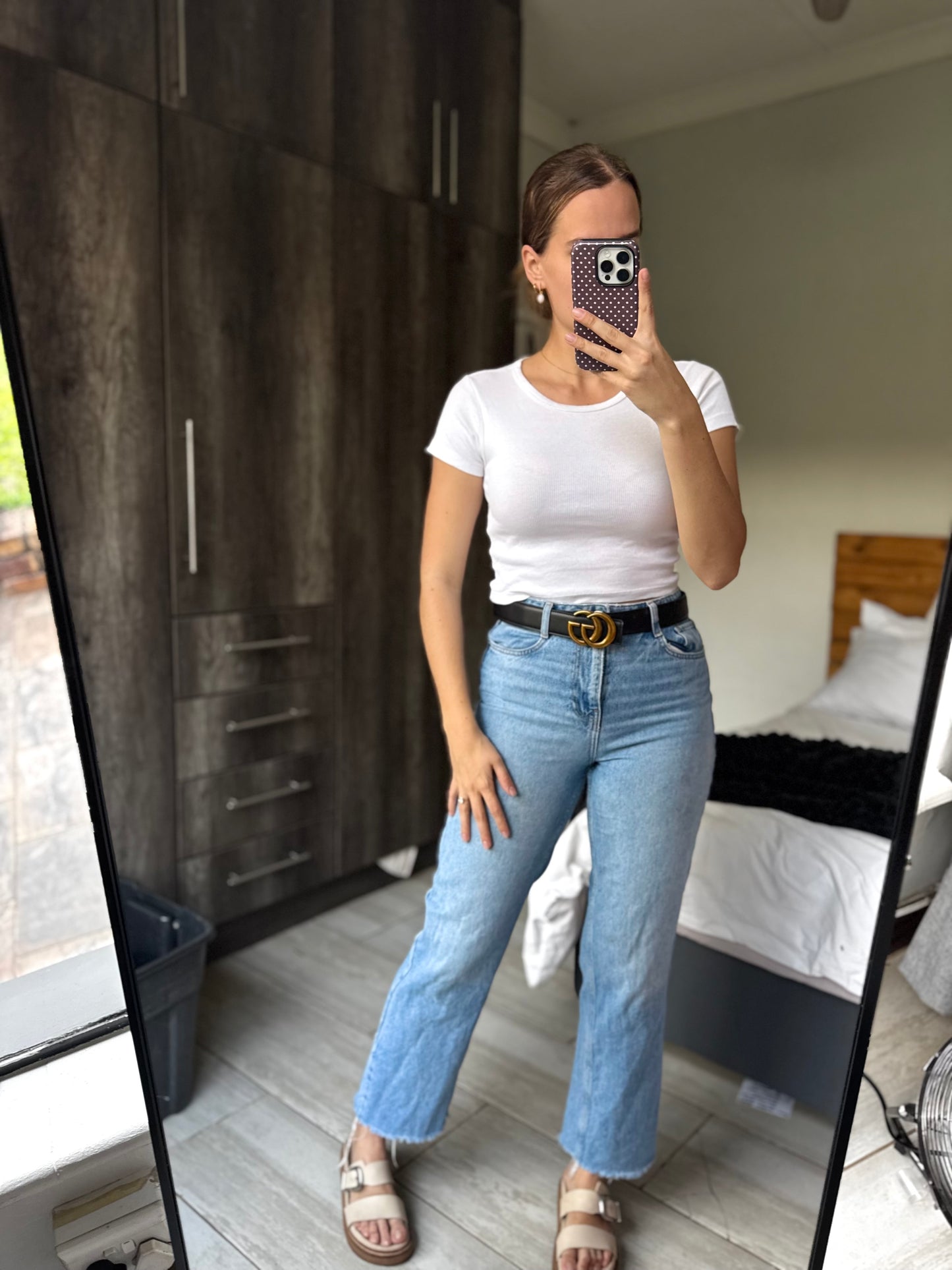 White ribbed top (W)