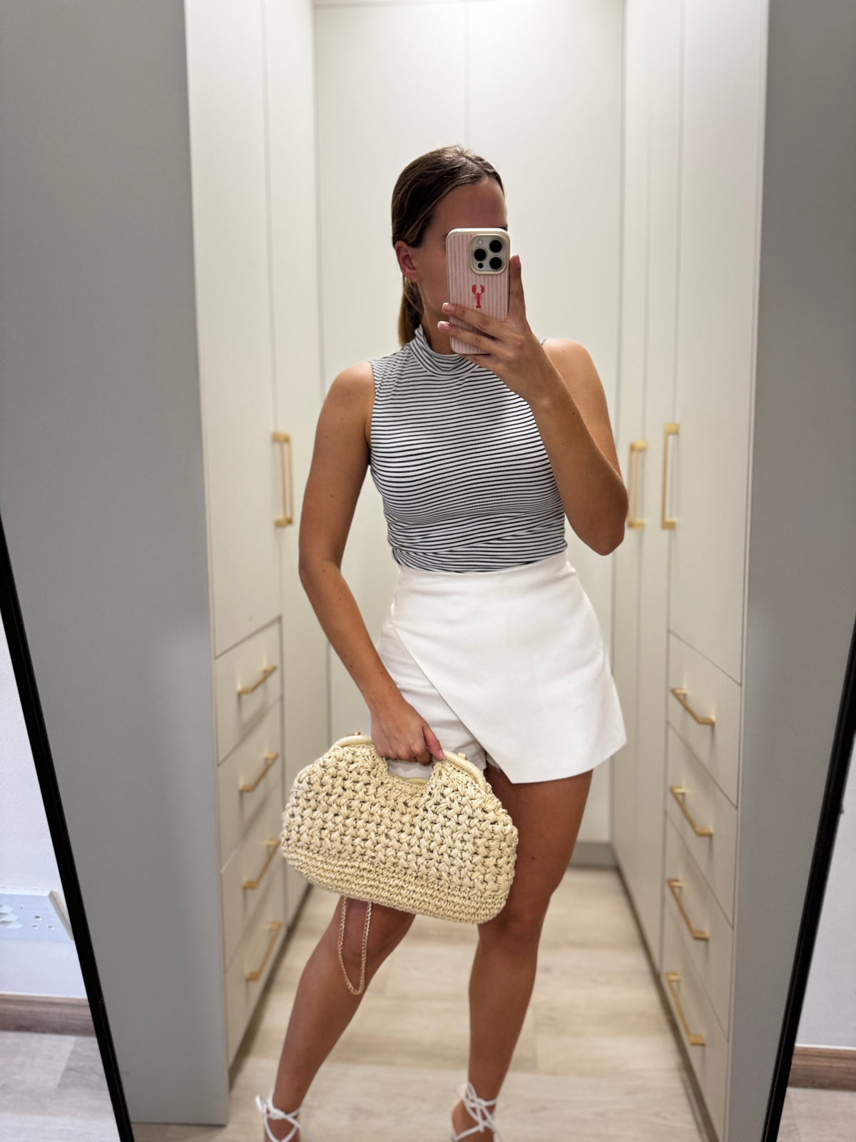H&M ribbed striped bodysuit (E)