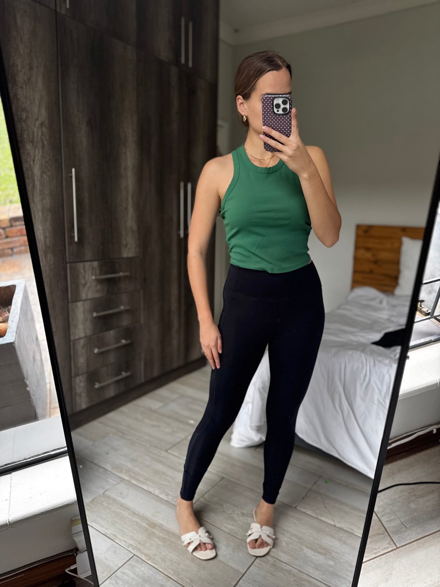 Adidas black gym leggings (L)