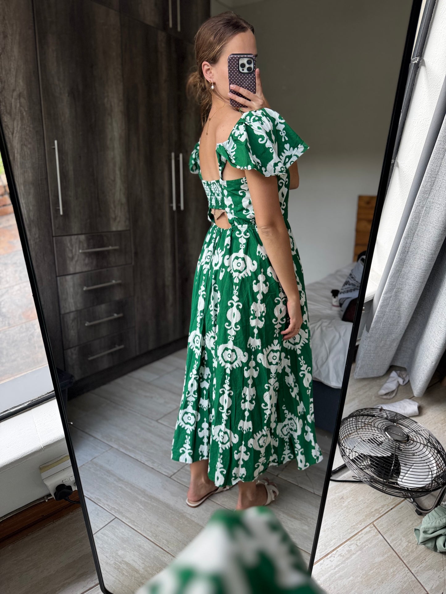 Green floral stunning dress (B)
