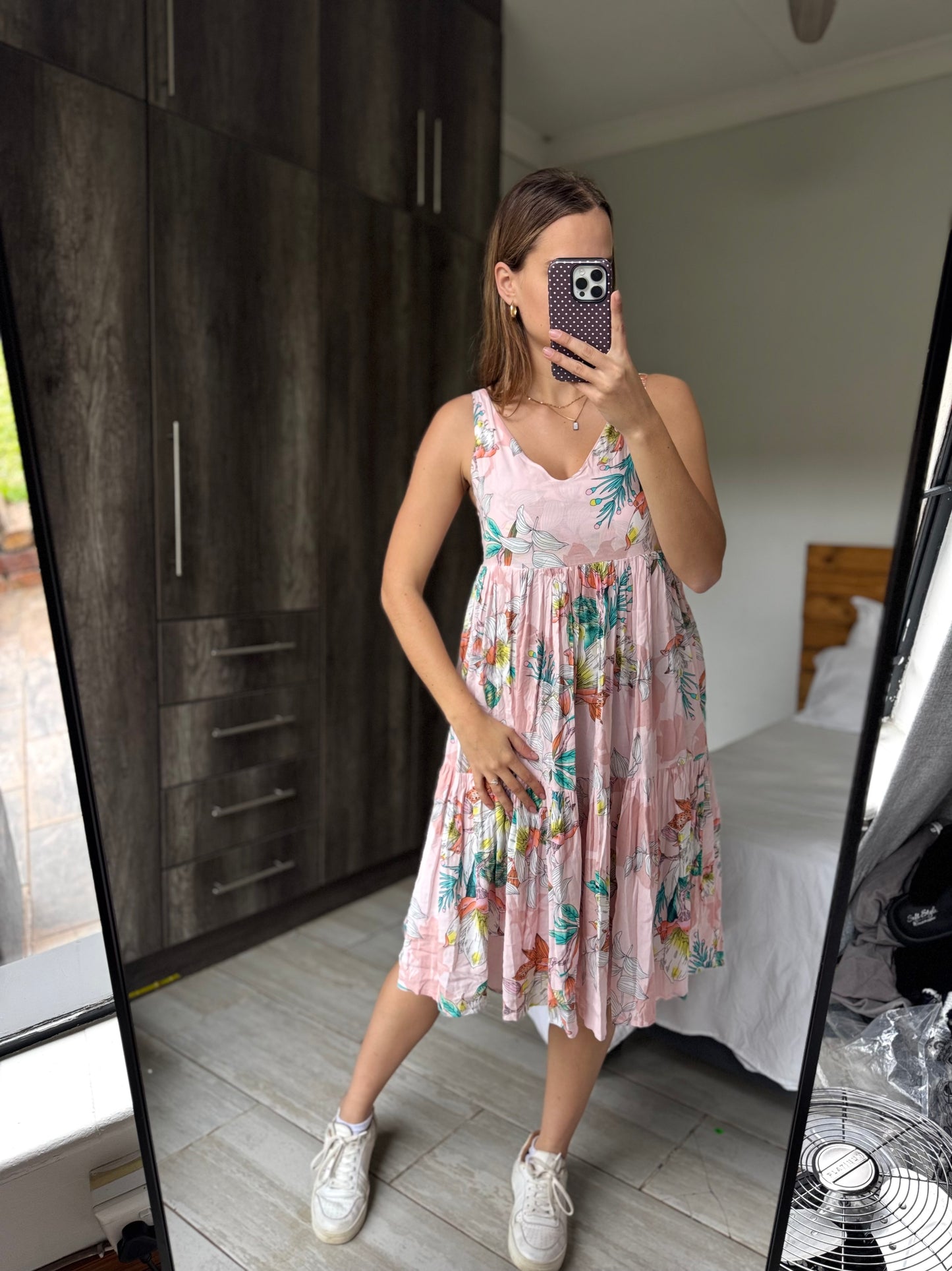 Pink floral dress from Lucia (Q)