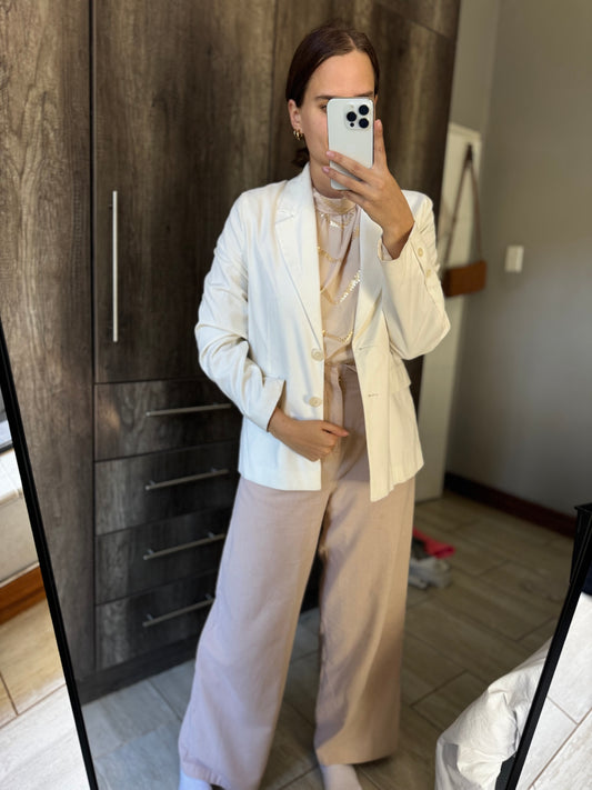 Cream blazer (YY)