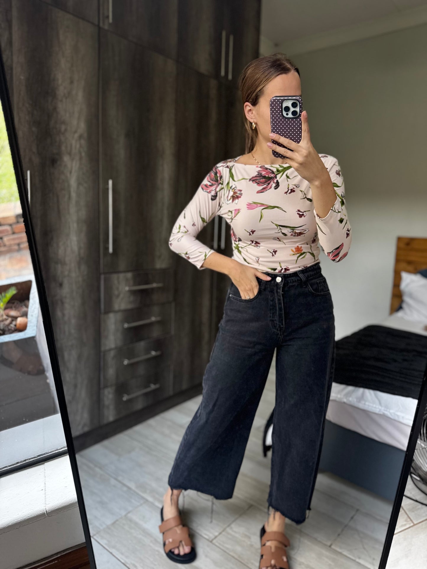 Pink floral top (II)
