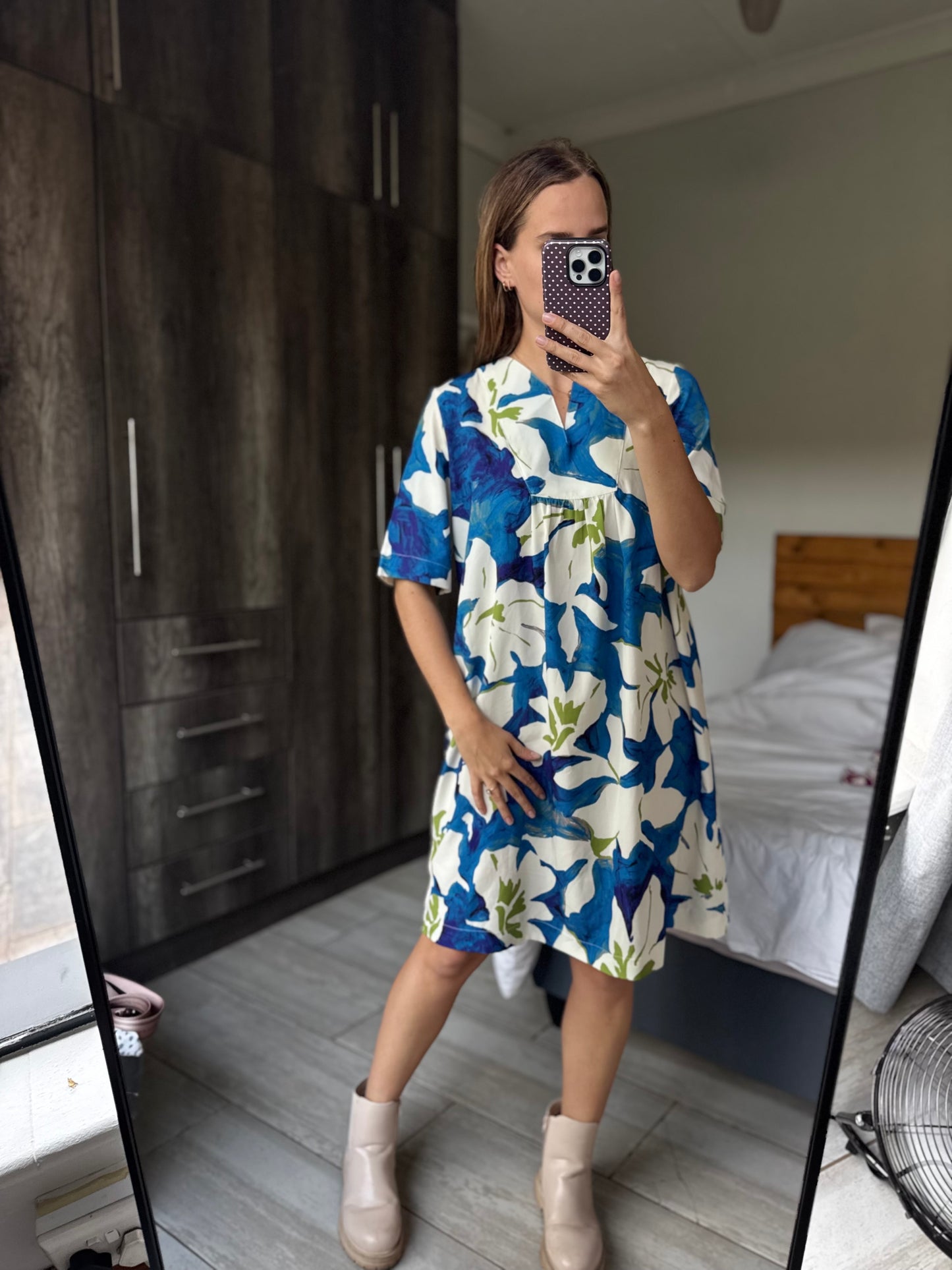Blue floral dress (X1)