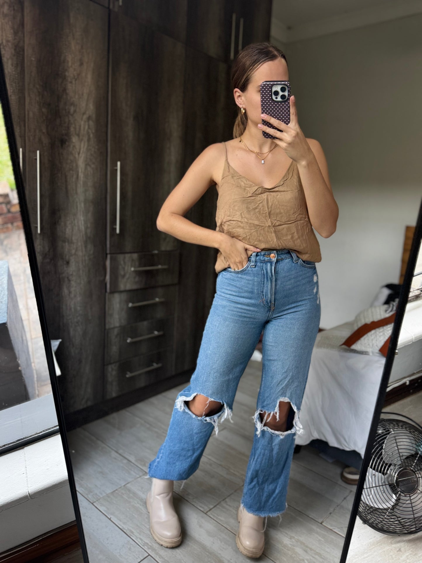 Cotton on brown cami (AA)