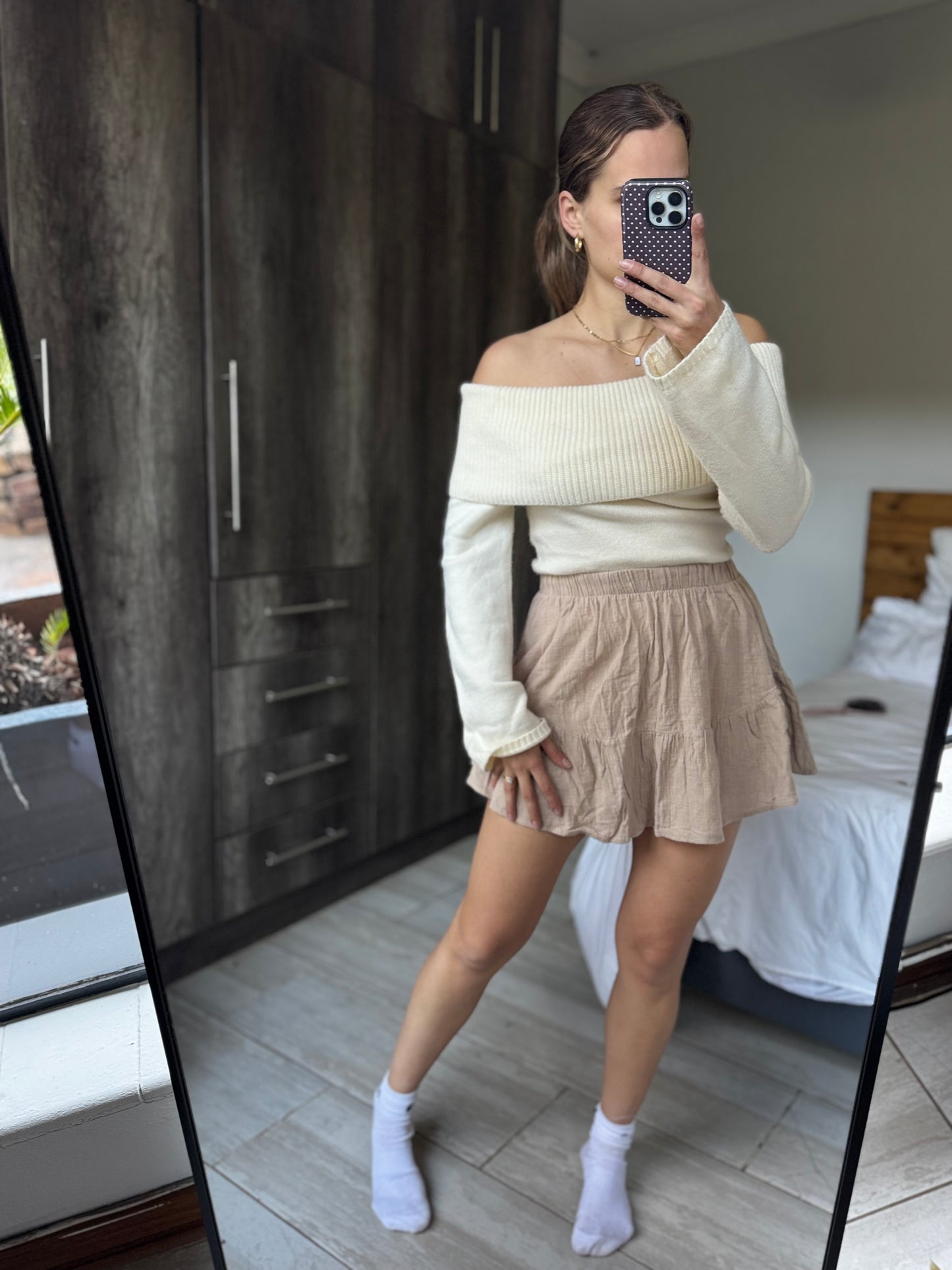 Cotton on brown skirt (SS)
