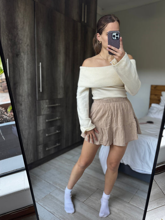 Cotton on brown skirt (SS)