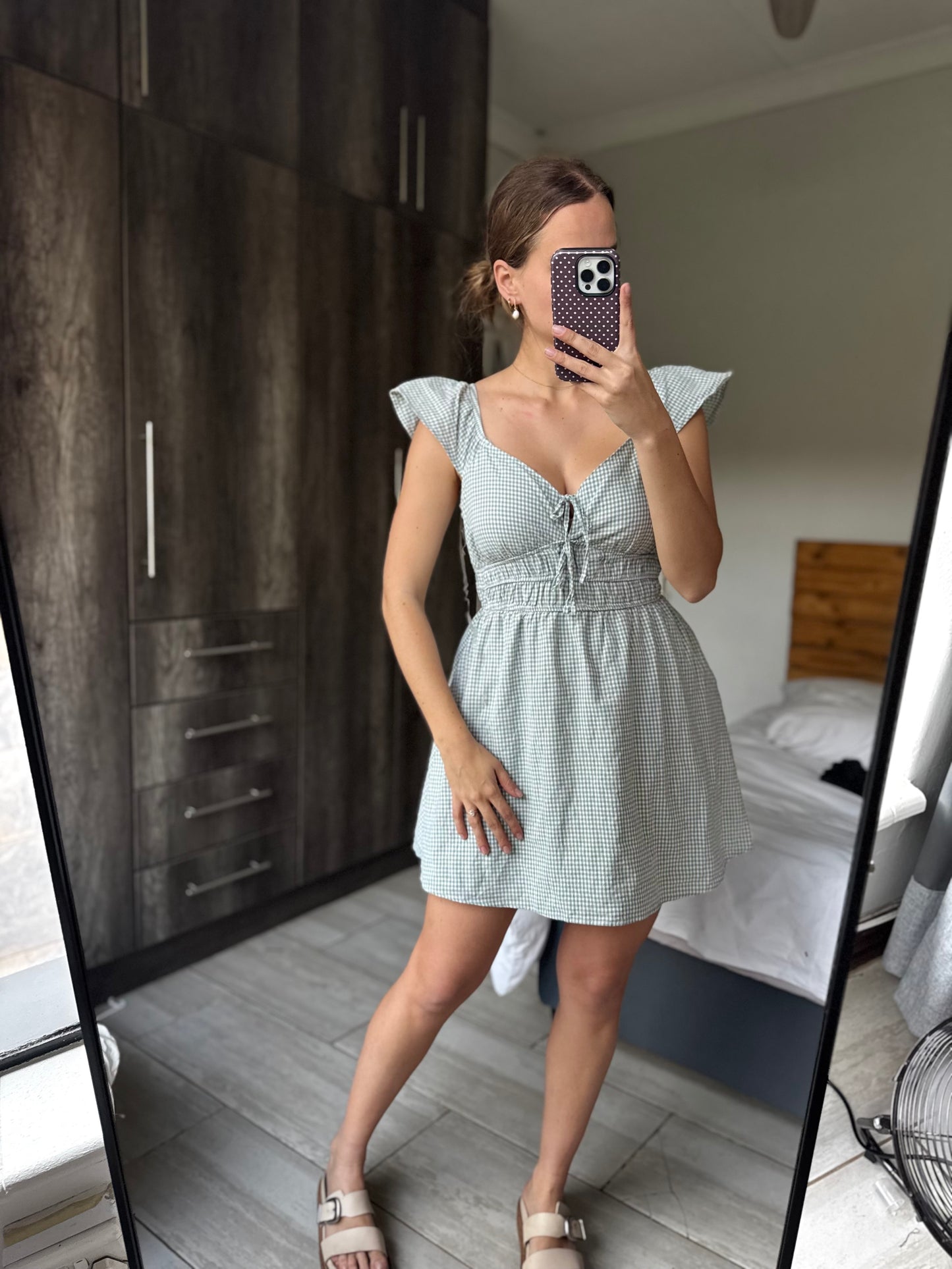 Green checkered dress (X9)
