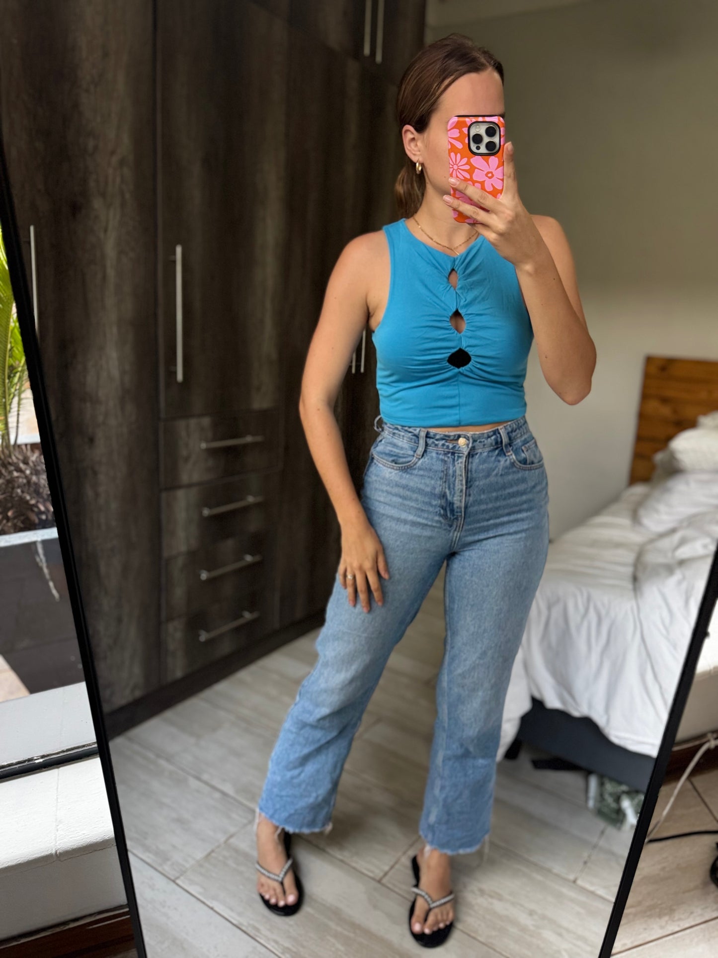 Cotton on blue tank (P)
