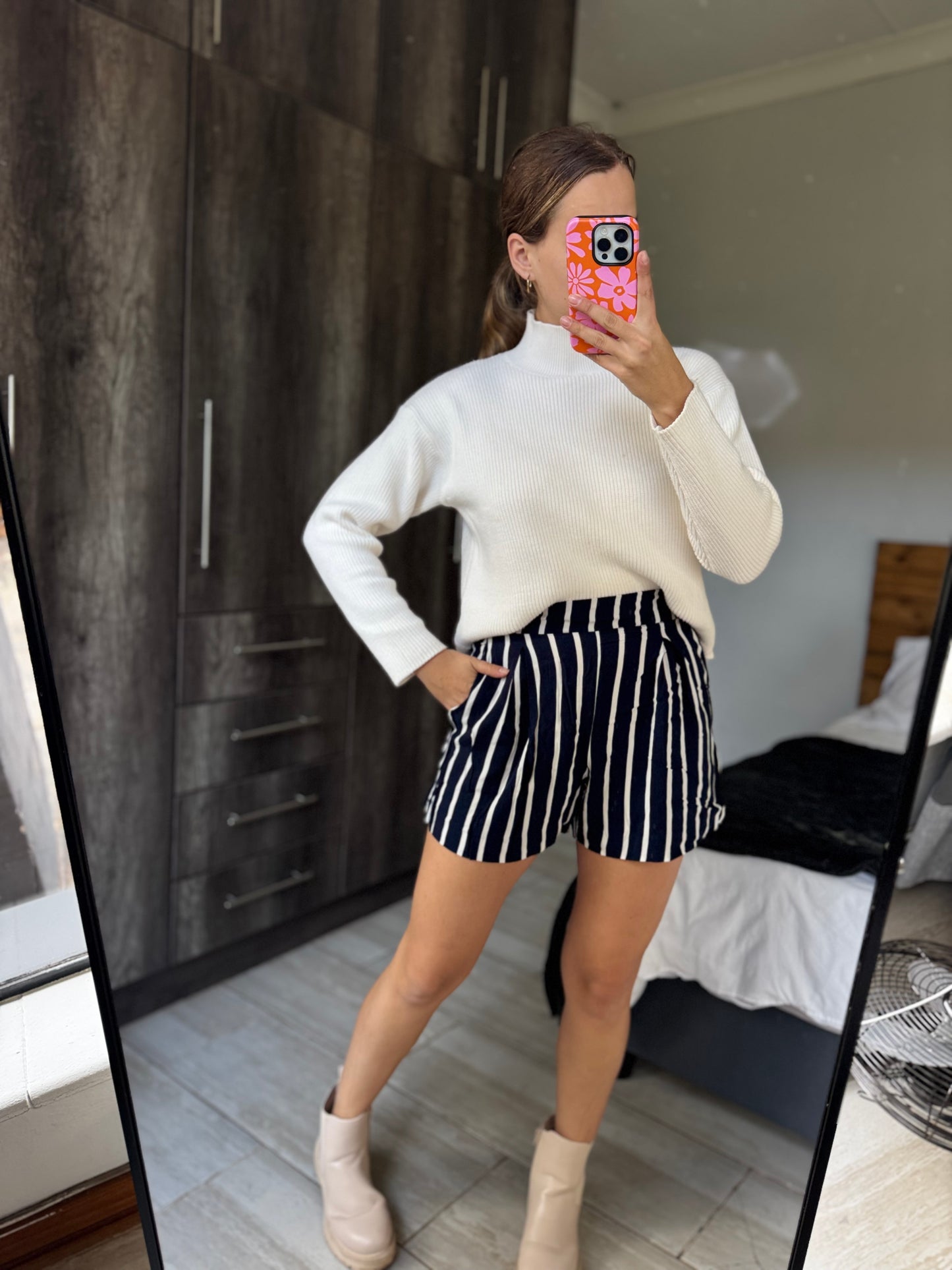 H&M striped shorts (CC)