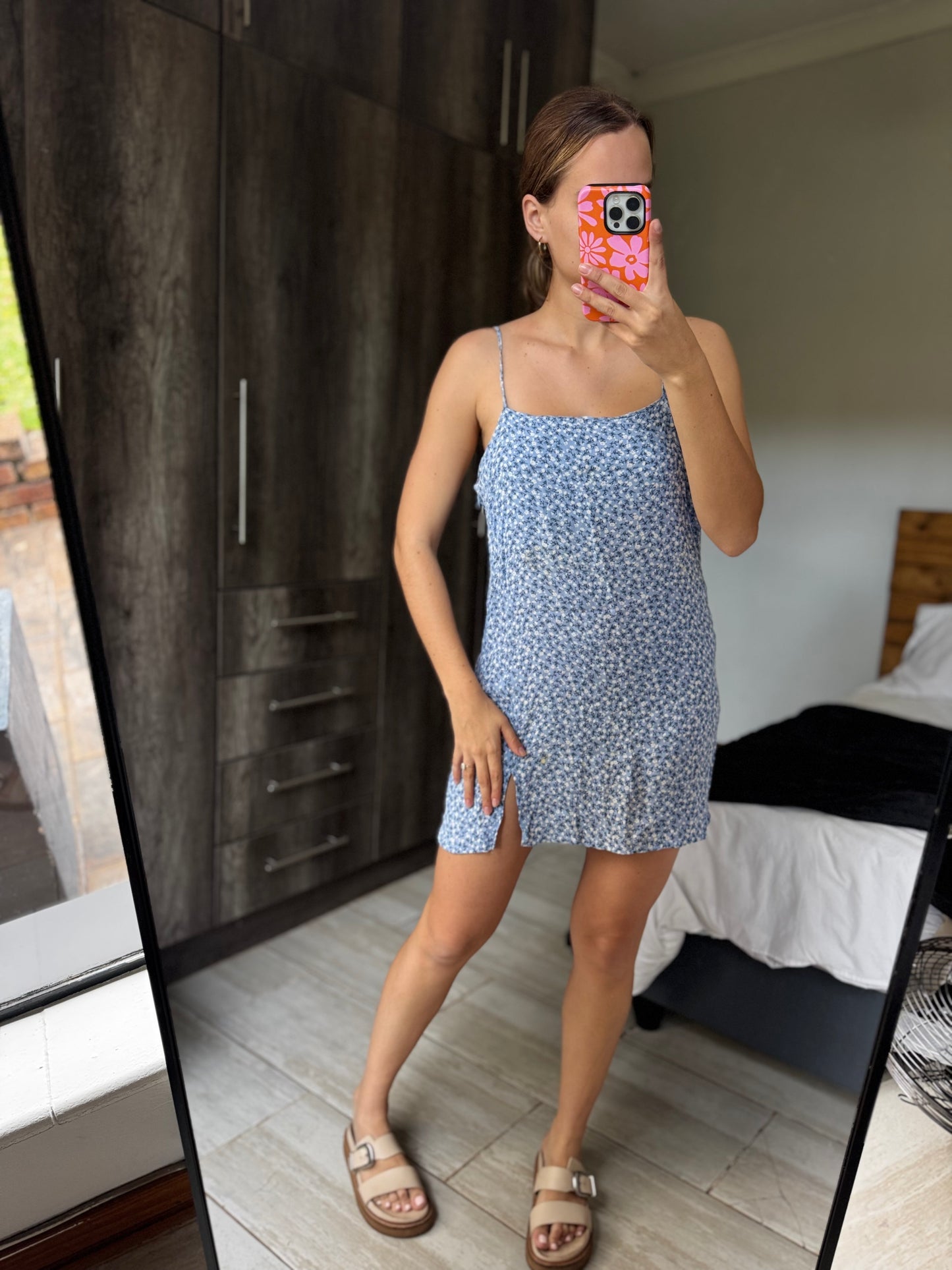 Cotton on blue floral dress (BB)
