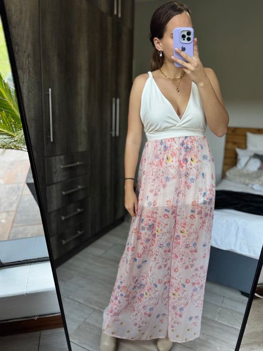 Pink floral dress (J)