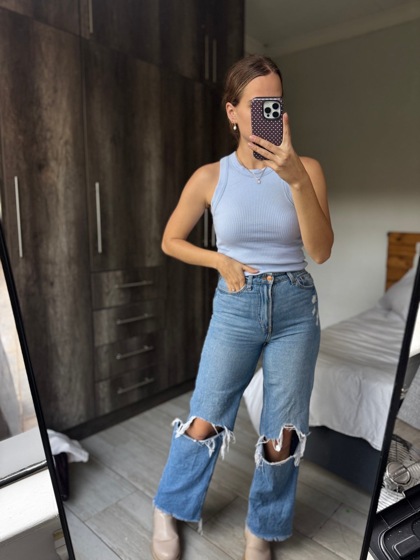 Cotton on blue tank (D)