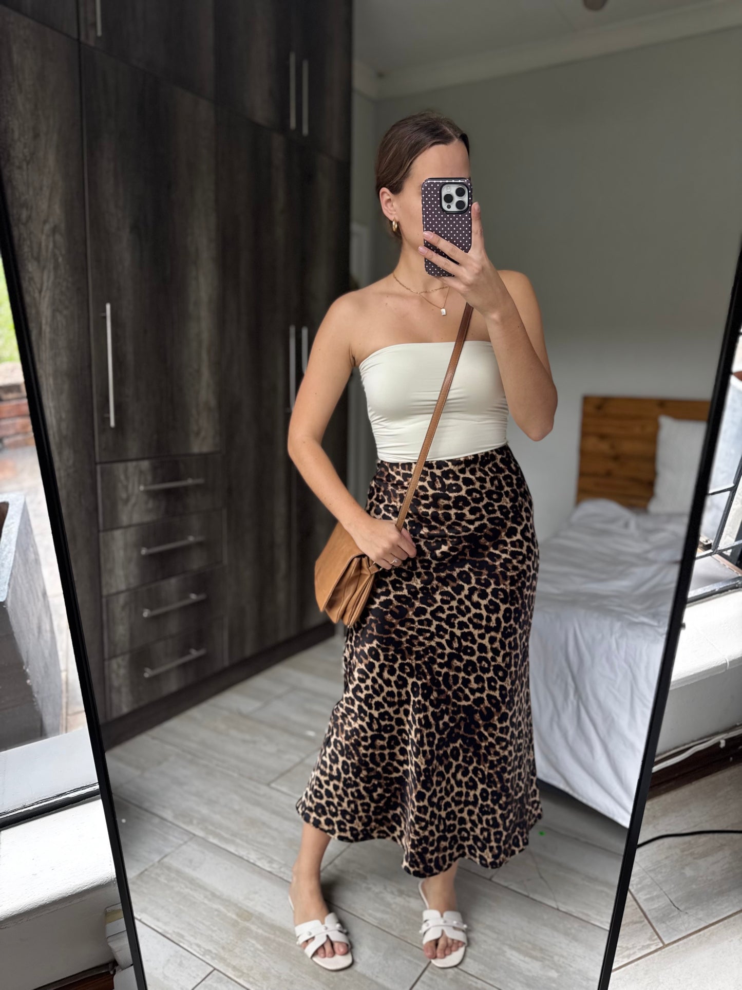Leopard print skirt (LL)