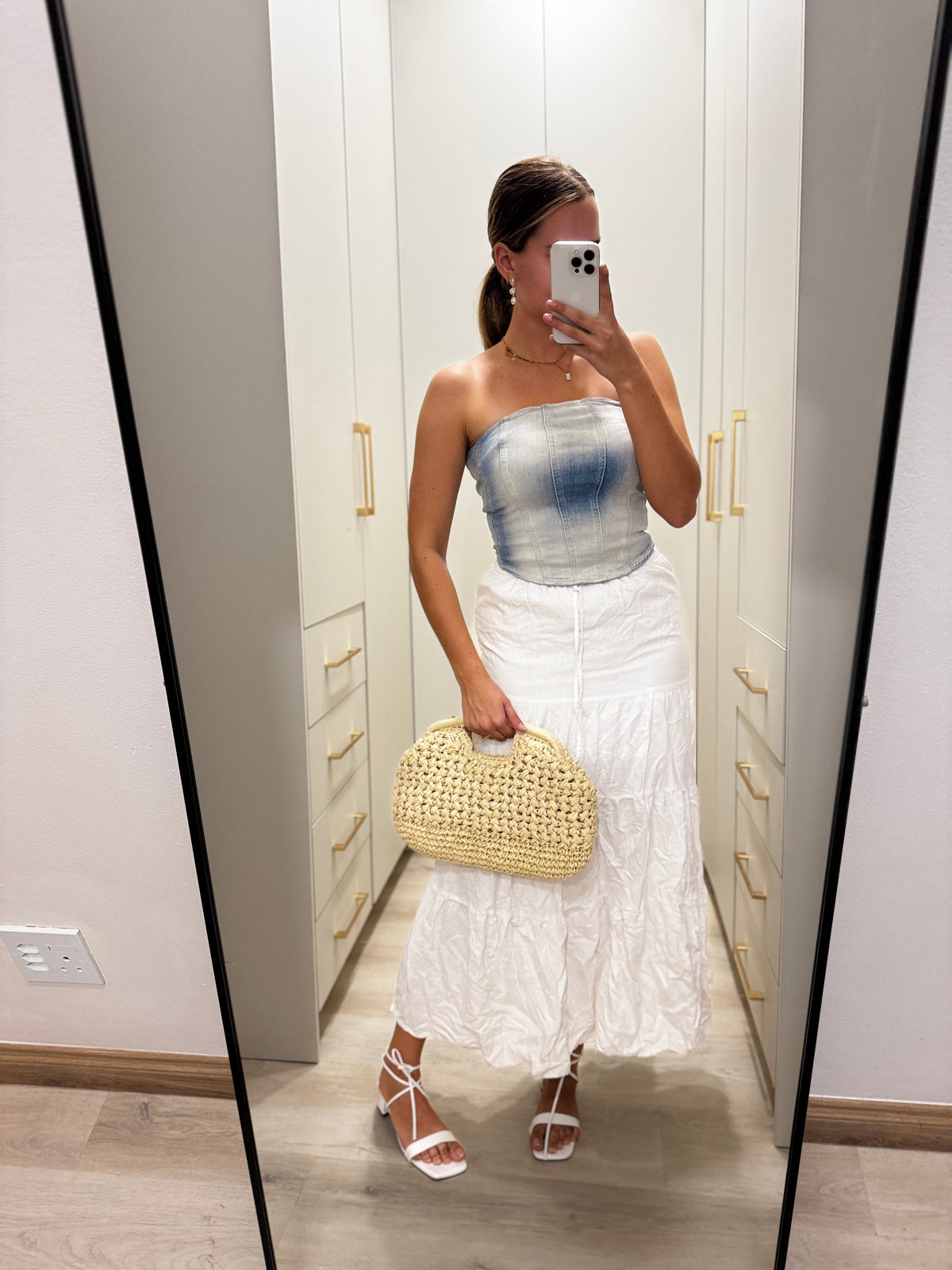 Cotton on white skirt (HH)