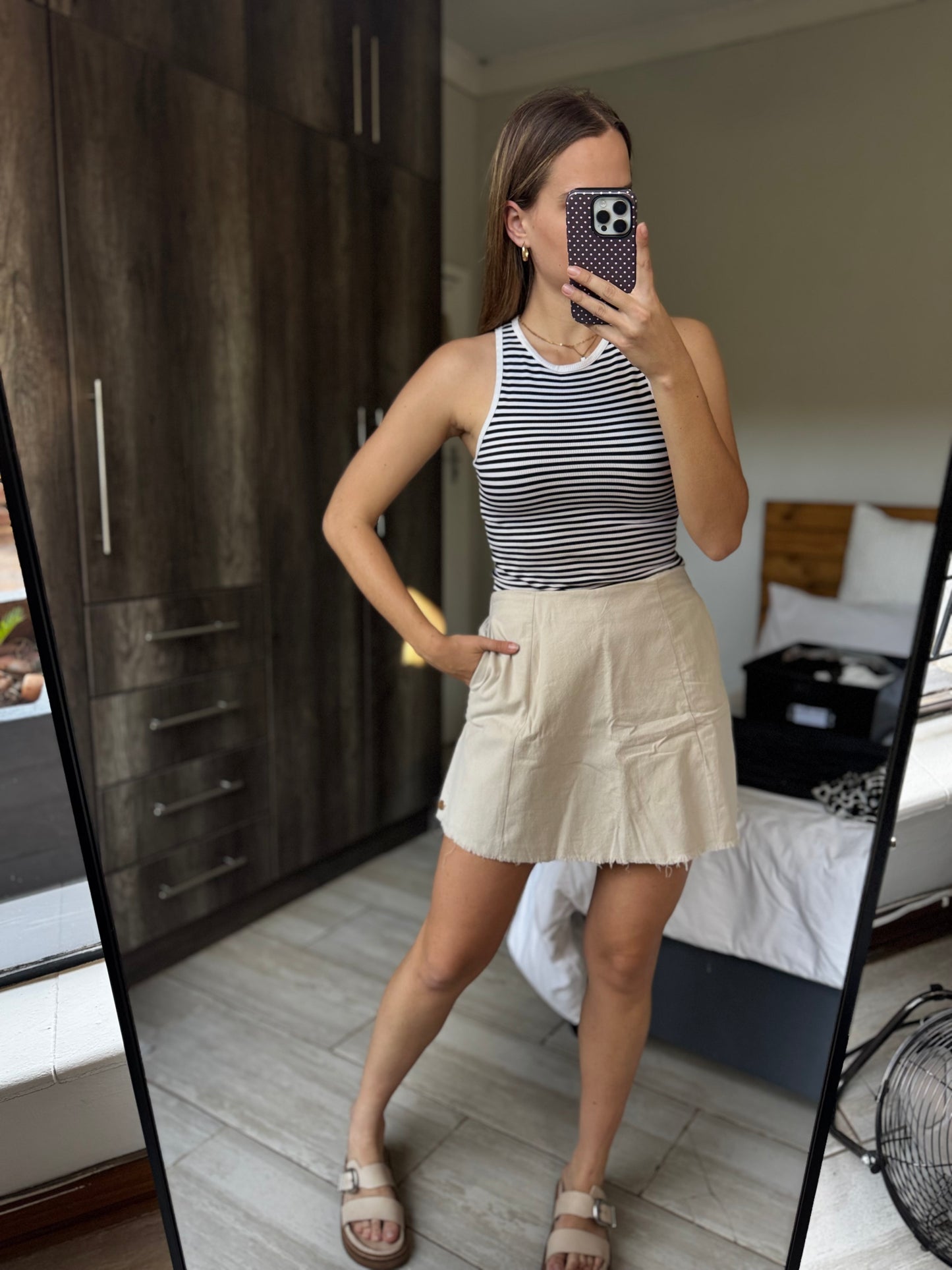 Striped ribbed tank (E)