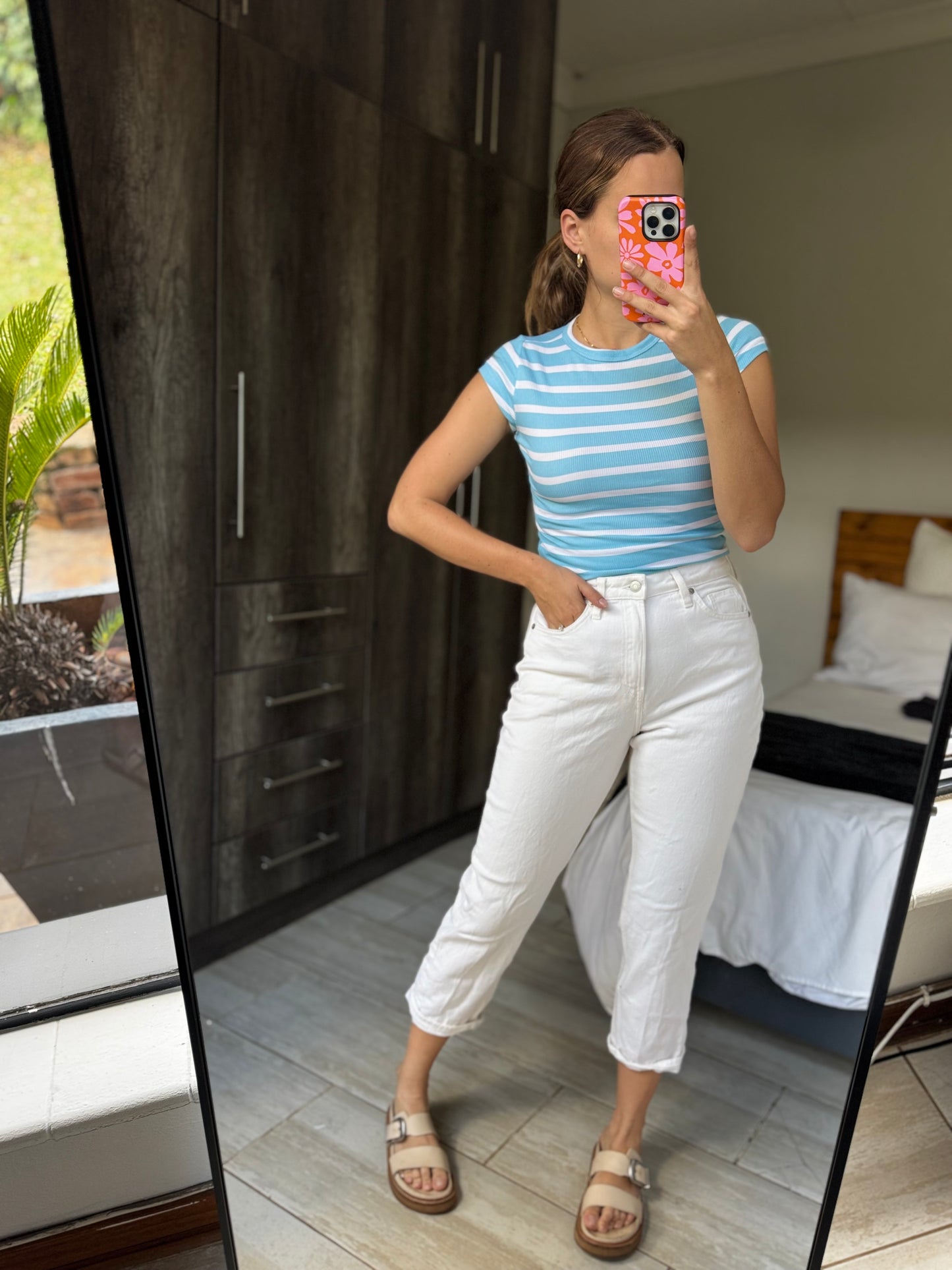Blue striped top (DD)
