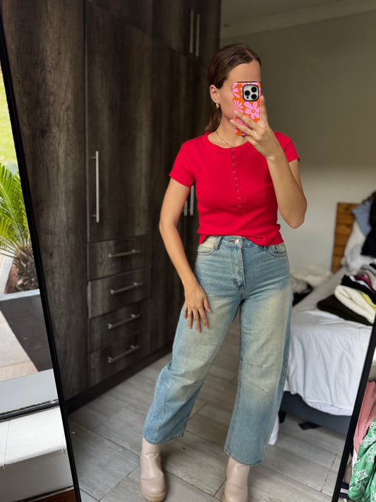 Cotton on red top (Q)