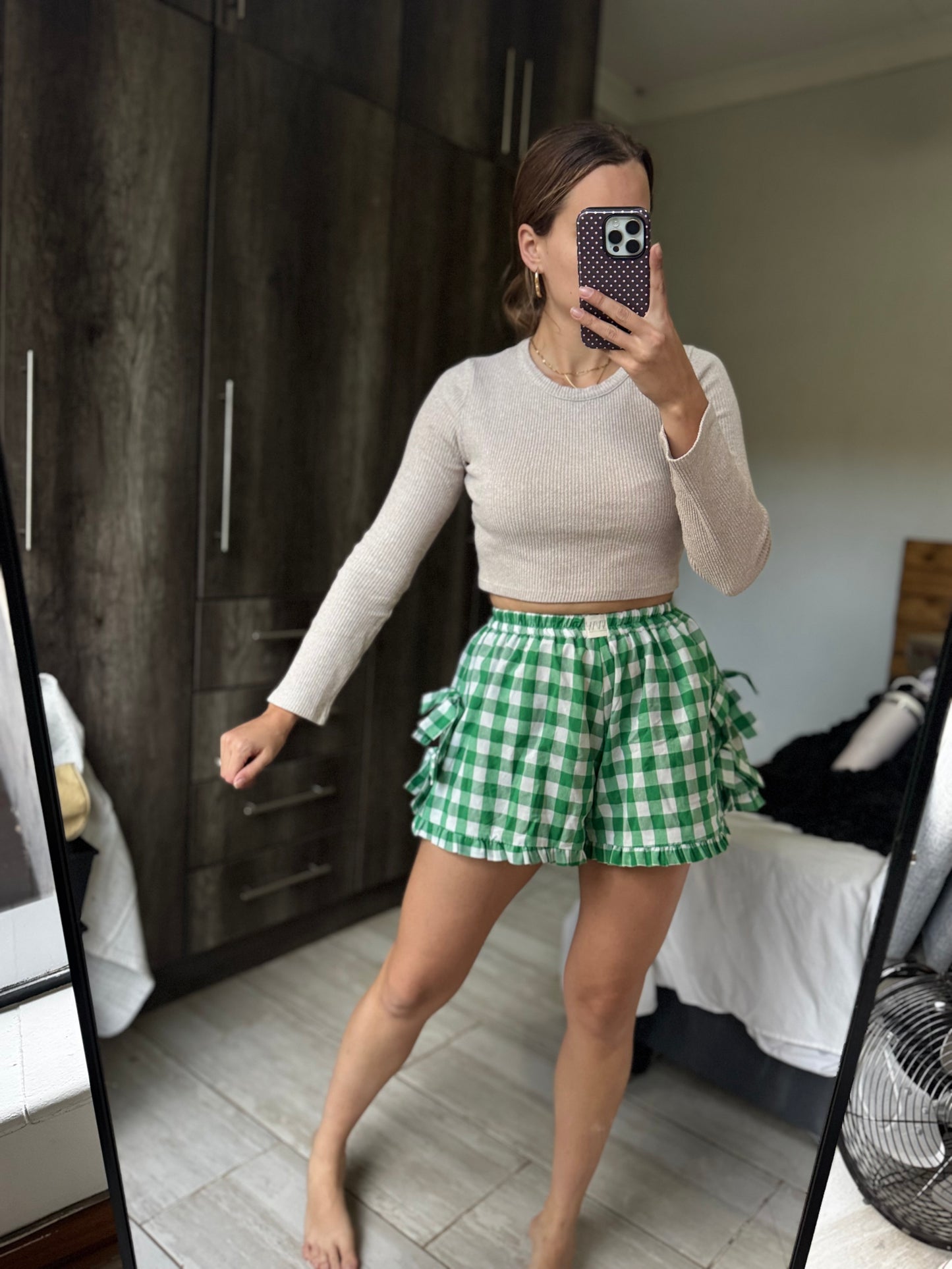 Green checkered shorts (TT)