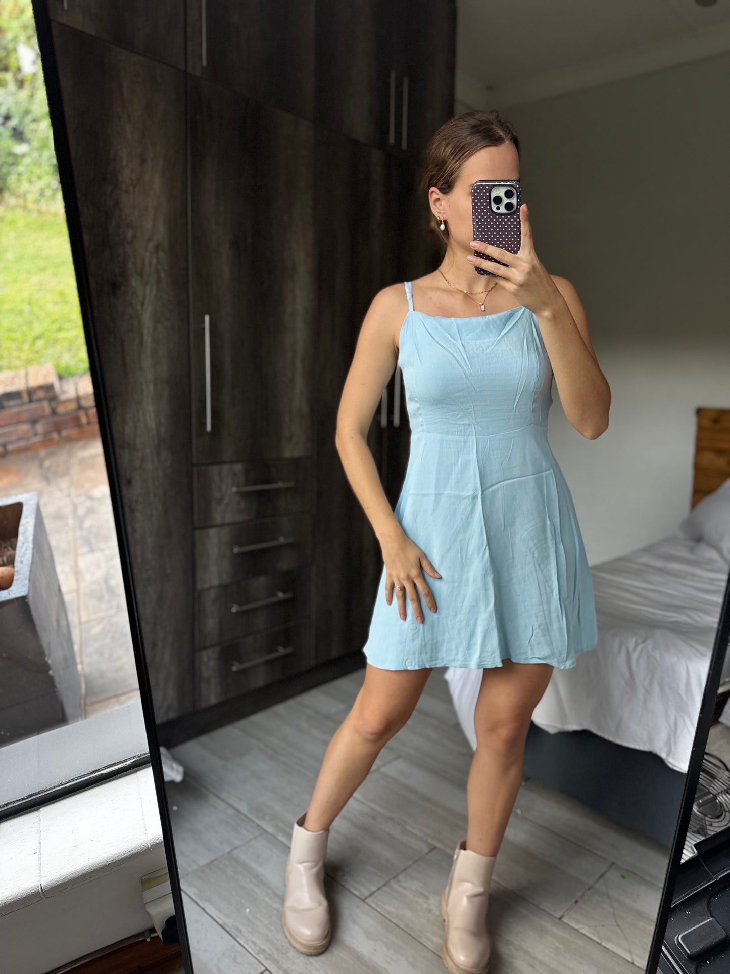 Cotton on blue dress (D)