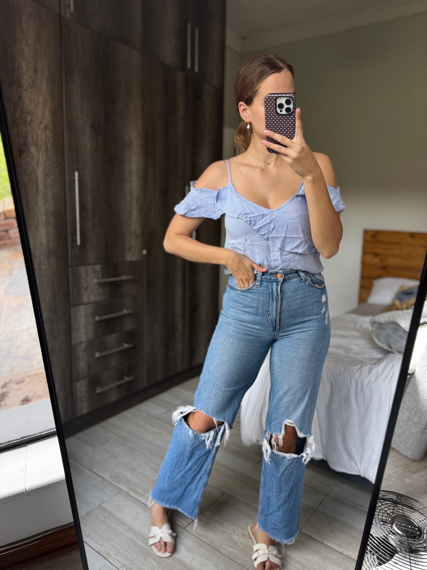 Old Khaki blue top (K)