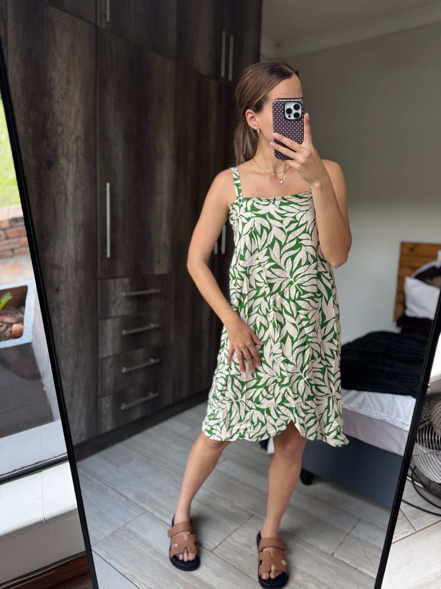 Green floral dress (KK)