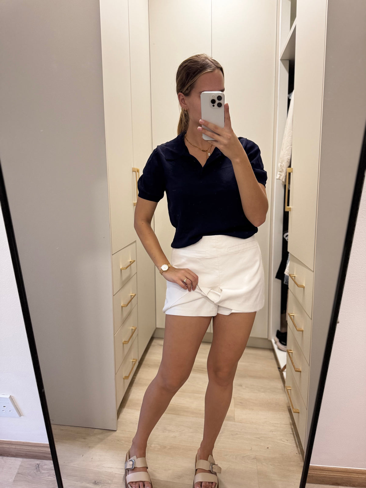 ZARA white skort (C)