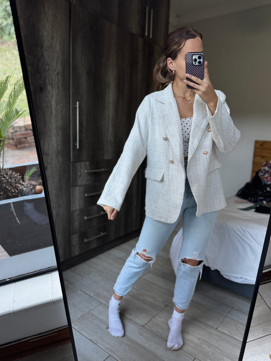 Cream blazer (S)