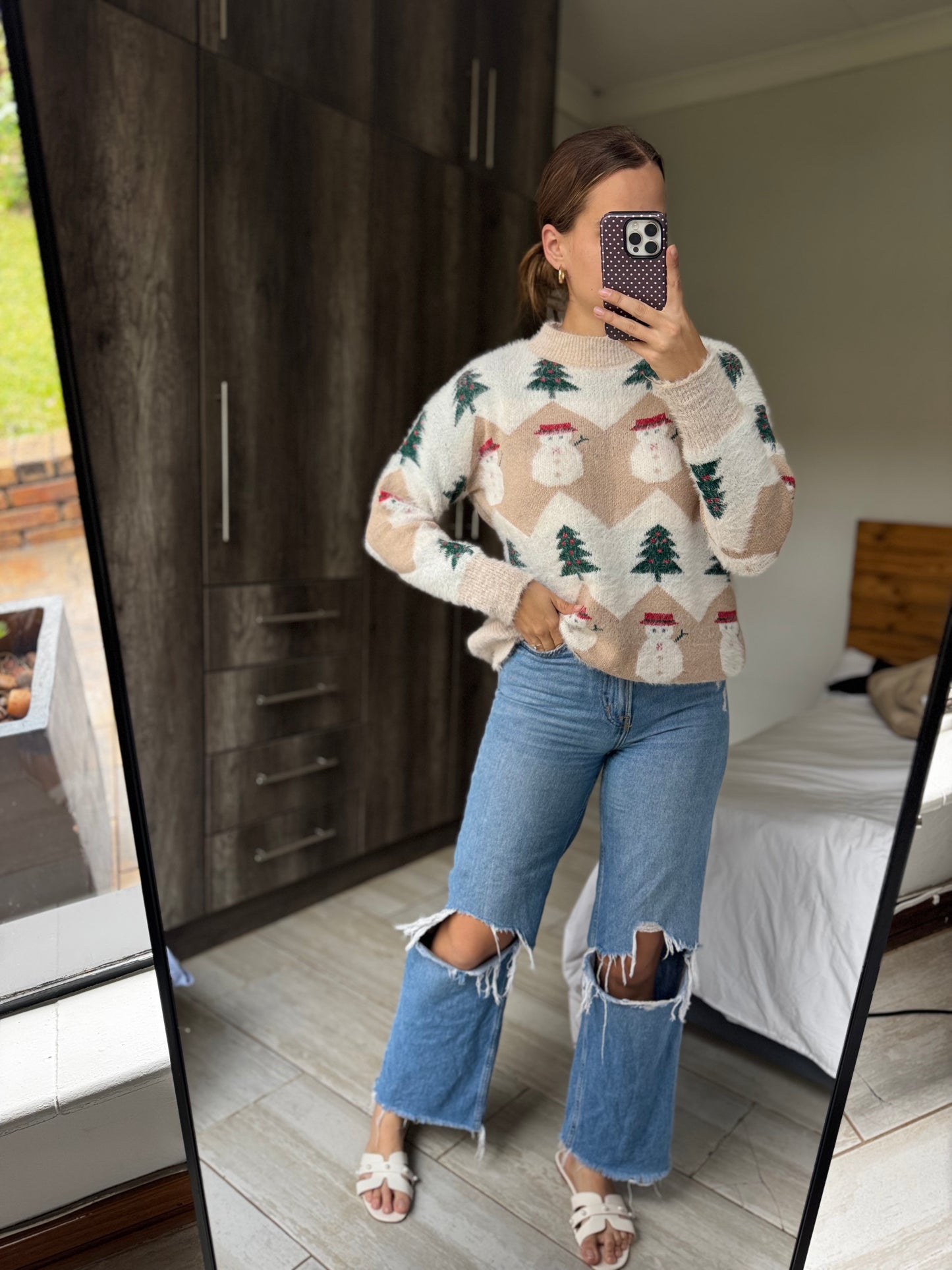 Christmas fluffy sweater (L)