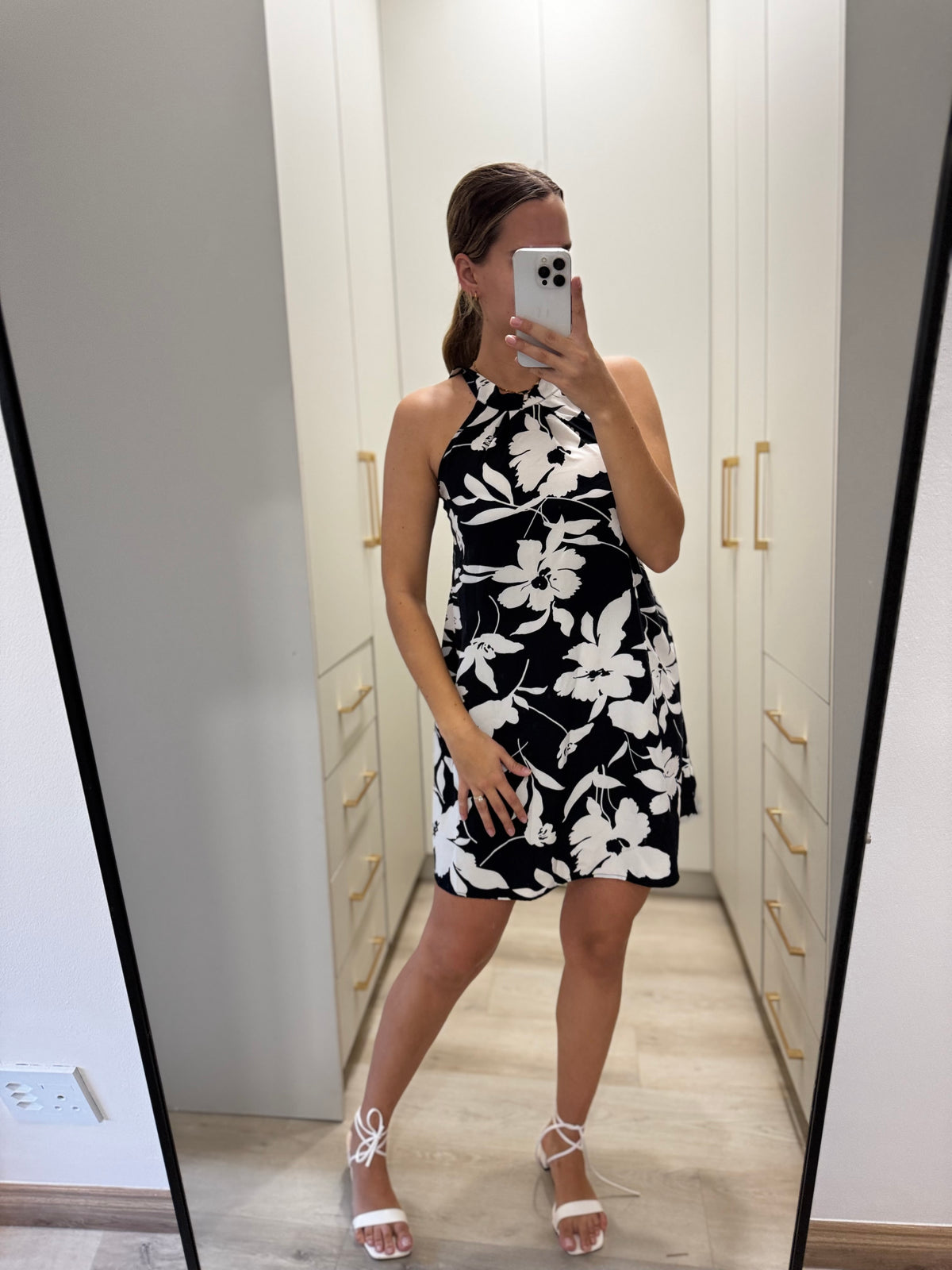 Black floral dress (K)