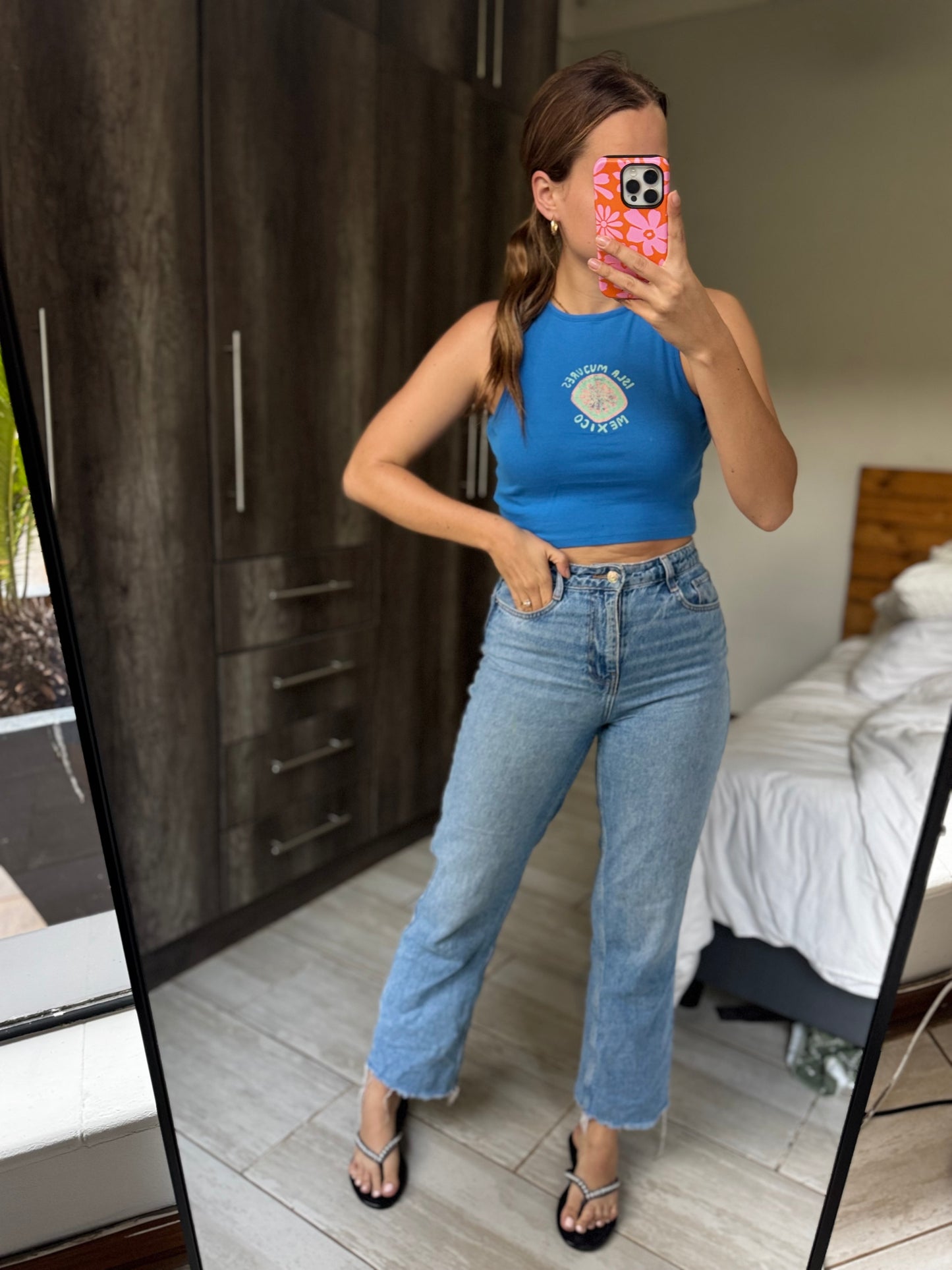 Cotton on blue tank (P)