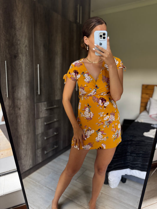 Yellow floral dress (B)