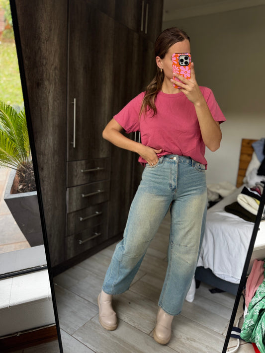 Cotton on pink tee (Q)