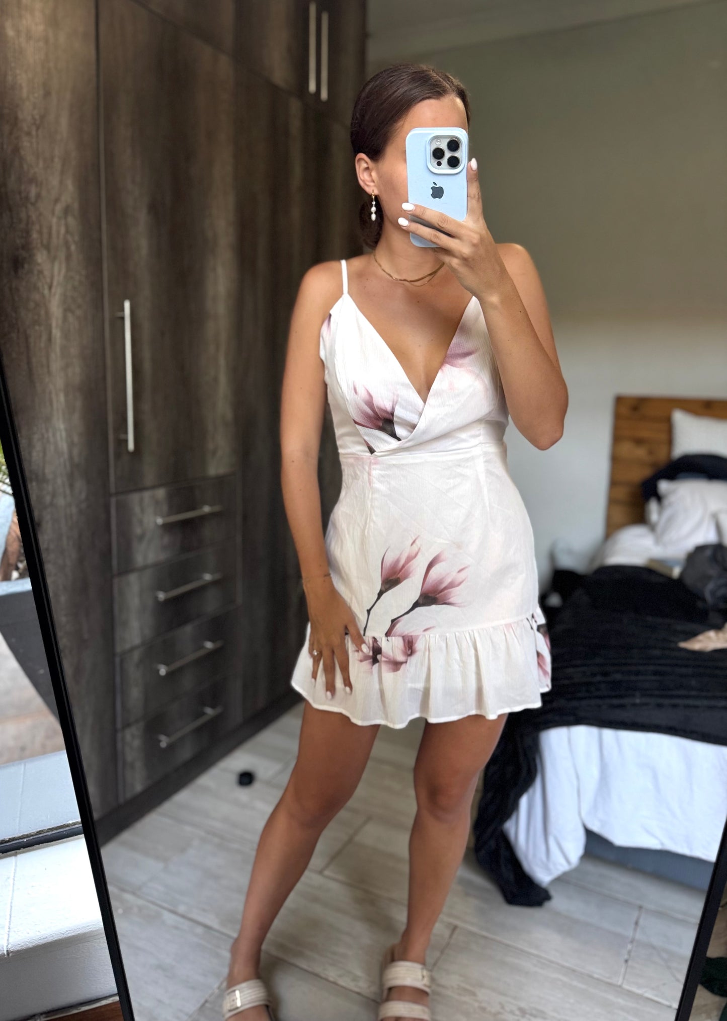 White floral dress (FFF)