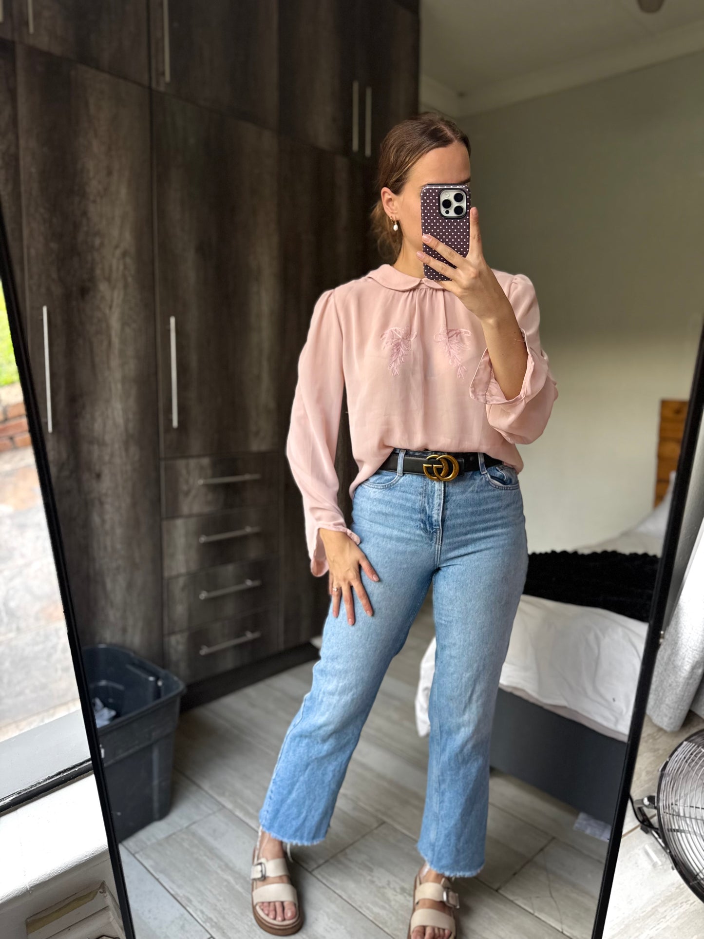 Pink button down (W)