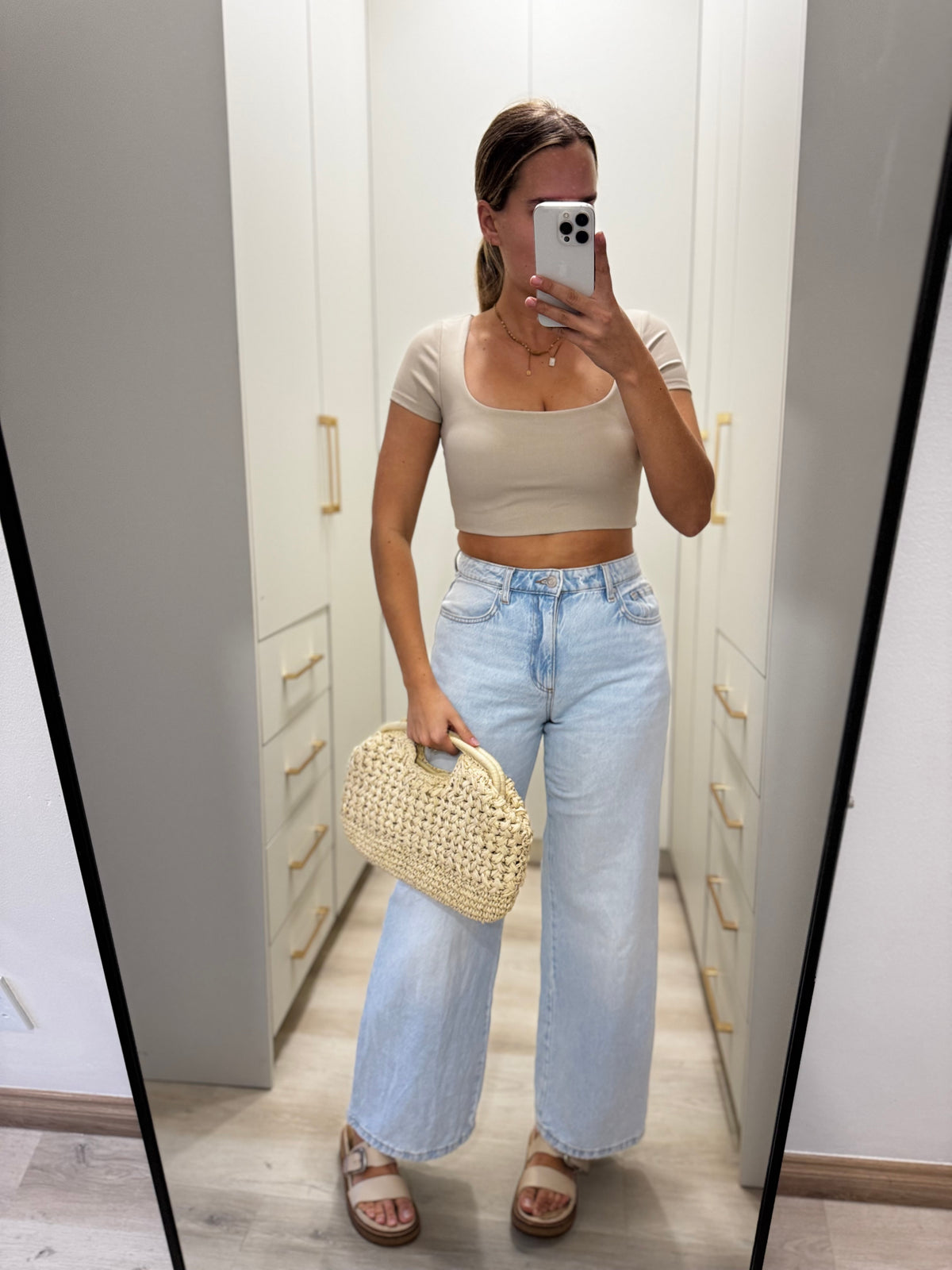 Cotton on ribbed brown top (P)