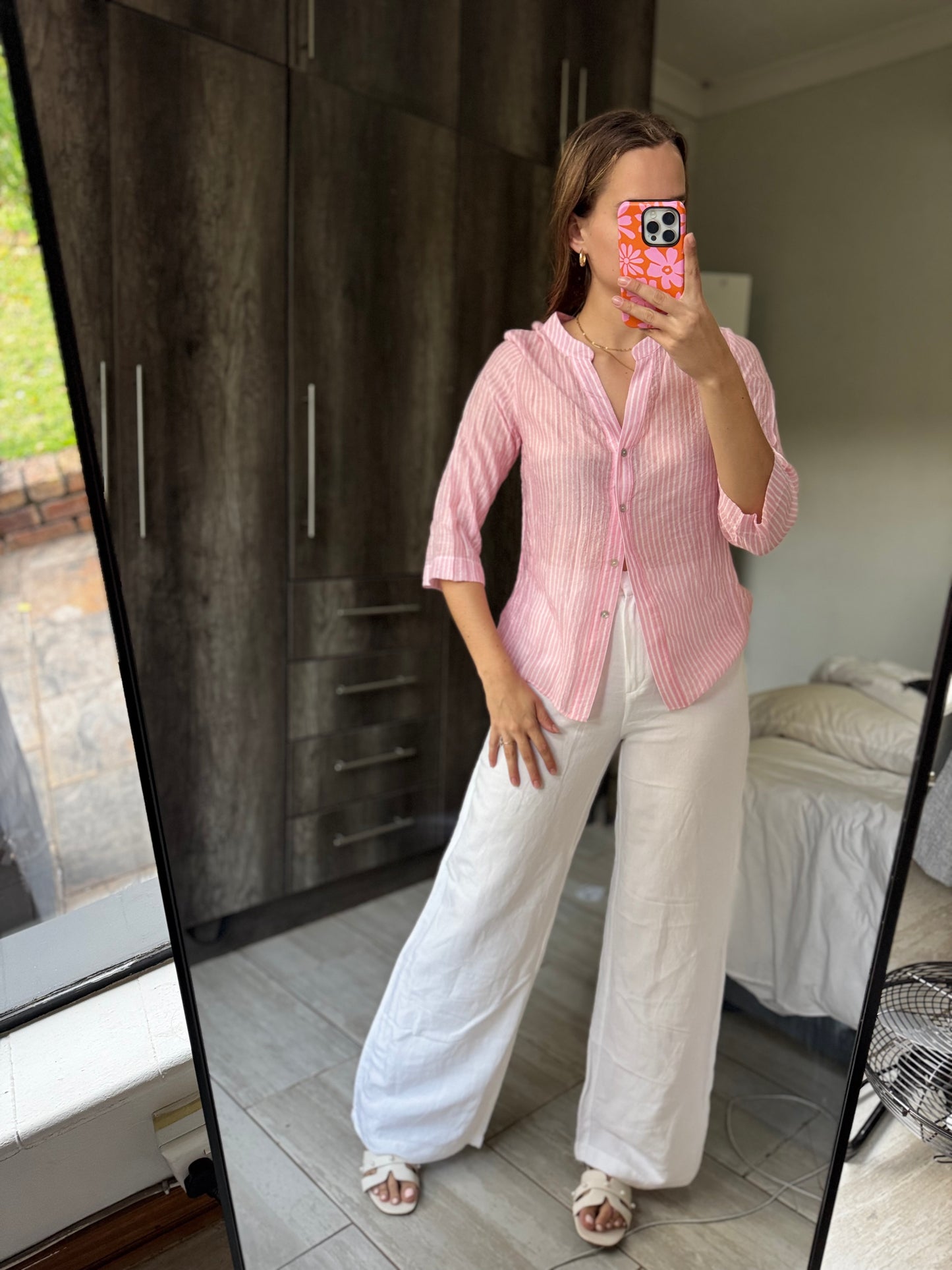 Pink striped top (G)