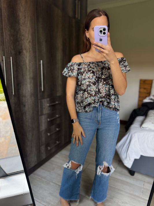 Floral sheer top (G)