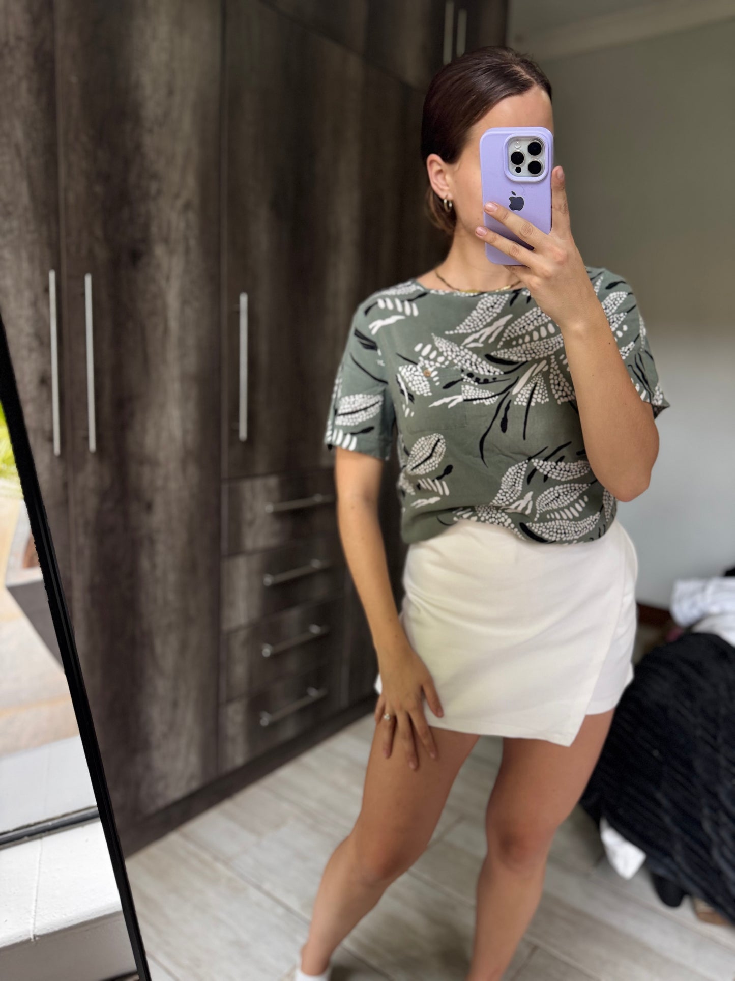 Green floral top (NN)