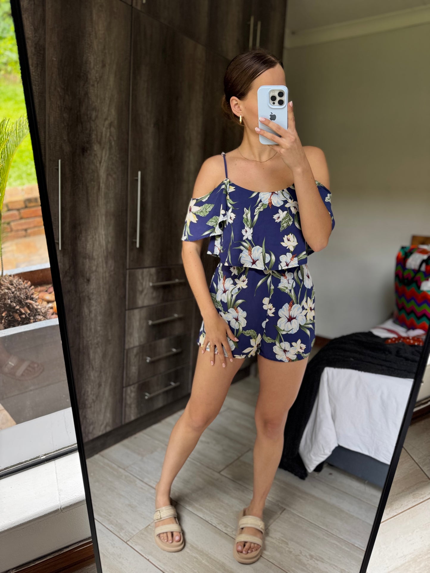 Blue floral jumpsuit (GG)