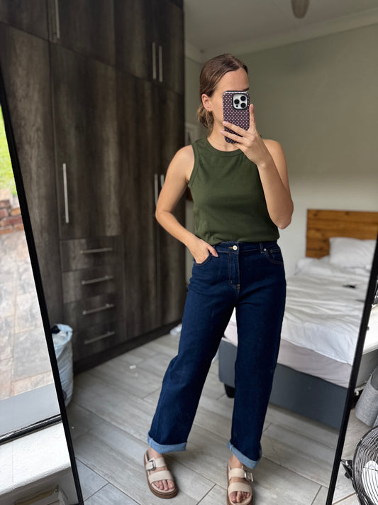 ANNATEE green ribbed tank (X1)