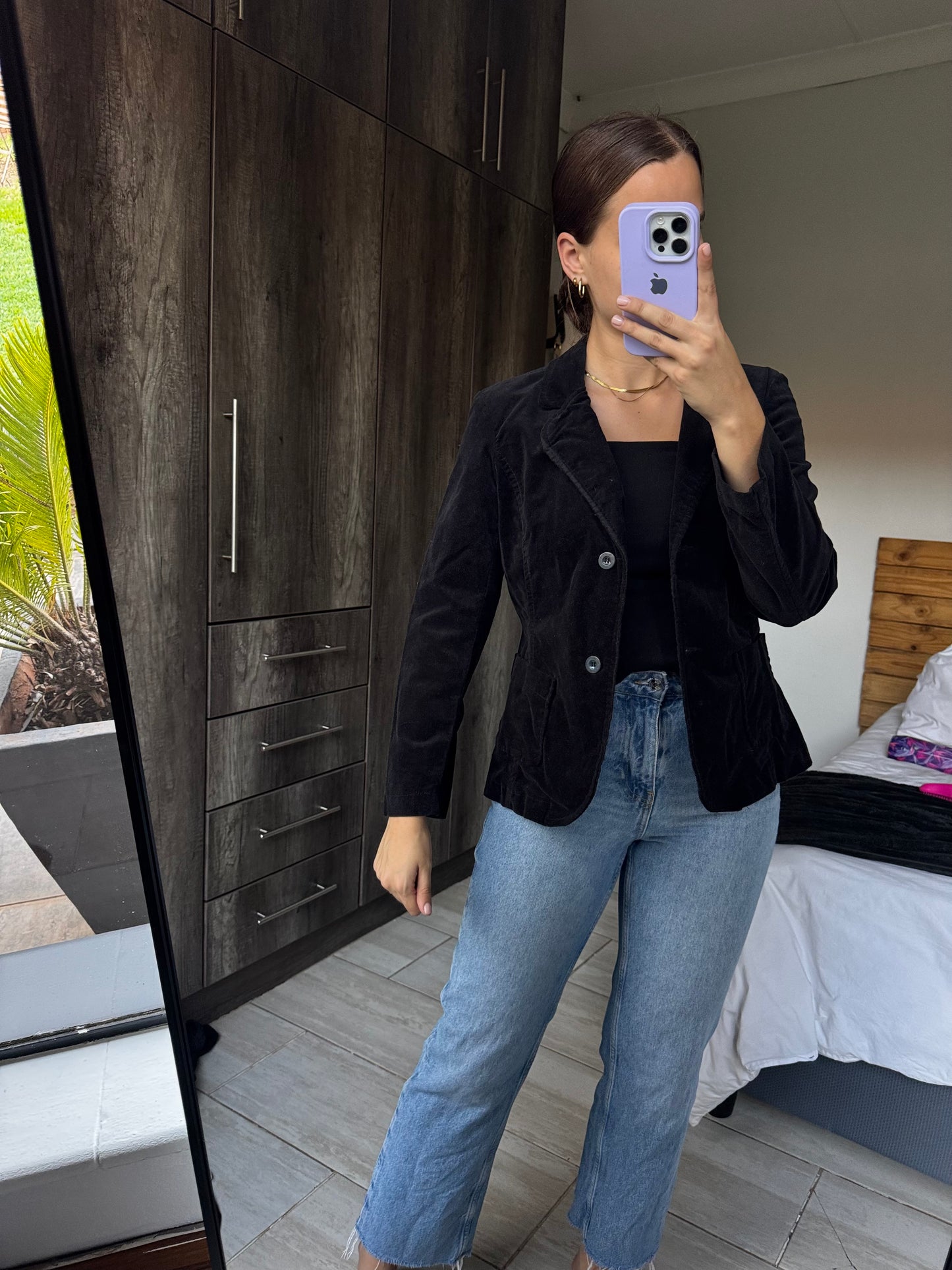 Black suede jacket (T)