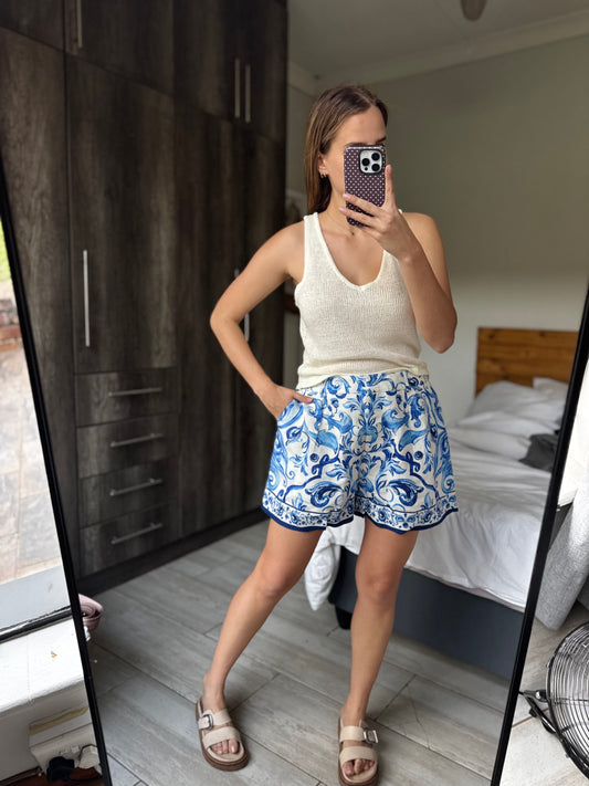 FOREVER NEW blue floral shorts (X1)
